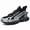 black, variant on Men's Outdoor Adventure Running Shoes, summer breathable mesh athletic sneakers, tough wear resistant upper and non-slip grip for trail walking and casual outdoor sports.