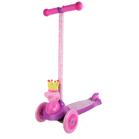 Peppa Pig Princess Peppa Scooter 3d Kids Scooter with 3 Wheels and Tilt to Turn