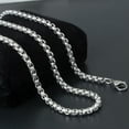 thumbnail image 2 of 5pcs/lot Stainless Steel Square Rolo Link Chain Box Chain Necklace for Men Women, 2 of 9