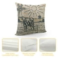thumbnail image 4 of HENGT Throw Pillow Cover Cows Grazing In Farmland Landscape Square Sofa Pillow Case Scenery Village Vintage Art Countryside Natural Rural Rustic Cushion Covers For Home Couch Bed, 4 of 5