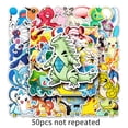 thumbnail image 6 of 50Pcs Kids Pokémon Stickers Pack Cute Cartoon Characters Stickers Movie Decal Childrens Decorative Sticker for Kids Teens Adults Waterproof Stickers for Water Bottle Laptop Luggage A07, 6 of 8