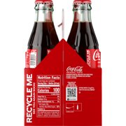 Coca-Cola Soda Pop Glass Bottles, 8 fl oz, 6 Pack