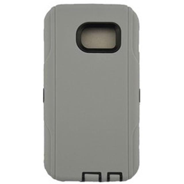 Mobile Xcessories - Gray Samsung Galaxy S6 Edge Case Only Military-Grade/Dust/Drop Shockproof 3-Layer Full Body Ultra Rugged Scratch Resistant Wireless Charging Heavy Duty Cover Case