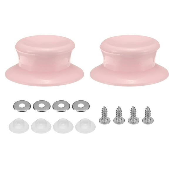 2pcs Pot Pan Lids Replacement Knob, Plastic Pan Cover Holding Handles for Skillets Cookware Covers, Pink