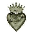 thumbnail image 2 of Heart Shaped Belt Buckle Silver Metal Chrome Rock Rebel Fashion Brushed Tattoo Gothic new Style, 2 of 2