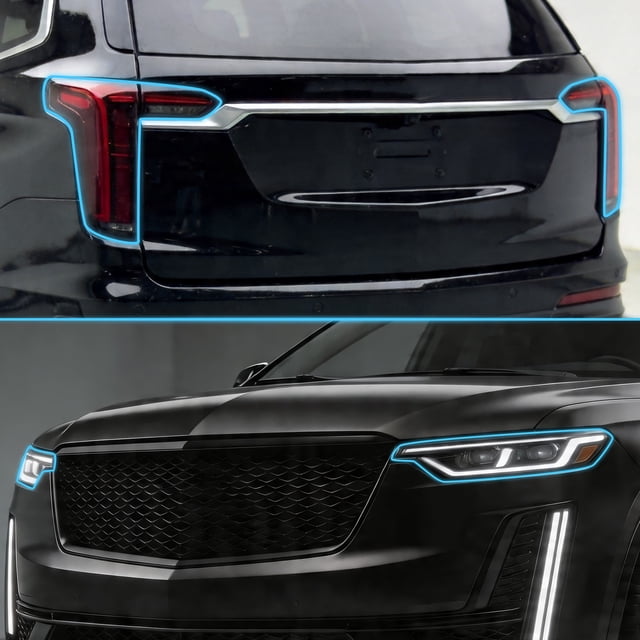 Kit de Tinte para Faros y Luces Traseras Unique Bargains para Cadillac XT6 2020-2025, Tinte Transparente de TPU, 1 Juego