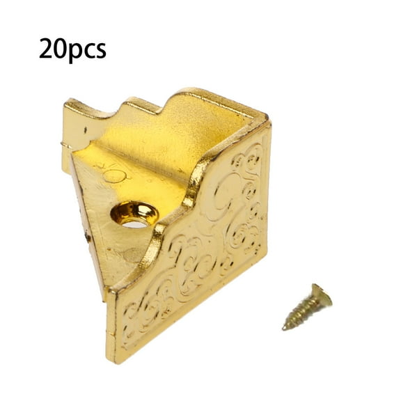 20 Pcs Gold Cabinet Box Decor Corner Furniture Corner Protector Edge Guards