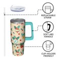 thumbnail image 3 of 30oz Merry Christmas Tumbler with Lid Straw Stainless Steel Cup Double Wall Insulated Holiday Coffee Water Bottle, 3 of 5