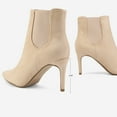 thumbnail image 2 of Dream Pairs Women's Fashion Stilettos High Heel Pointed Toe Ankle Boots KIZZY-1 NUDE/SUEDE Size 5, 2 of 5
