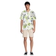 thumbnail image 4 of No Boundaries Men's Print Button Front Resort Shirt with Short Sleeves, Sizes XS-3XL, 4 of 5