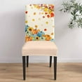 thumbnail image 4 of Dining Room Chair Covers, Thanksgiving Pumpkin Sunflower Maple Leaf Autumn Stretch Parsons Chair Slipcovers Removable Kitchen Chair Protector Cover for Dining Room， Set of 6, 4 of 6