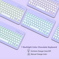 thumbnail image 3 of 7-Color Backlit Bluetooth Keyboard Folio with Pencil Holder for 11-inch iPad Air M2/M3/M4 (2024/2025/2026), iPad Air 4th & 5th Generation,Clove Purple, 3 of 8