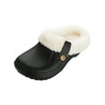 thumbnail image 2 of Willtoo Men Fur Lined Clogs Memory Foam Warm Fuzzy Slippers Winter Waterproof Indoor Outdoor Slipper Black 6.5, 2 of 4