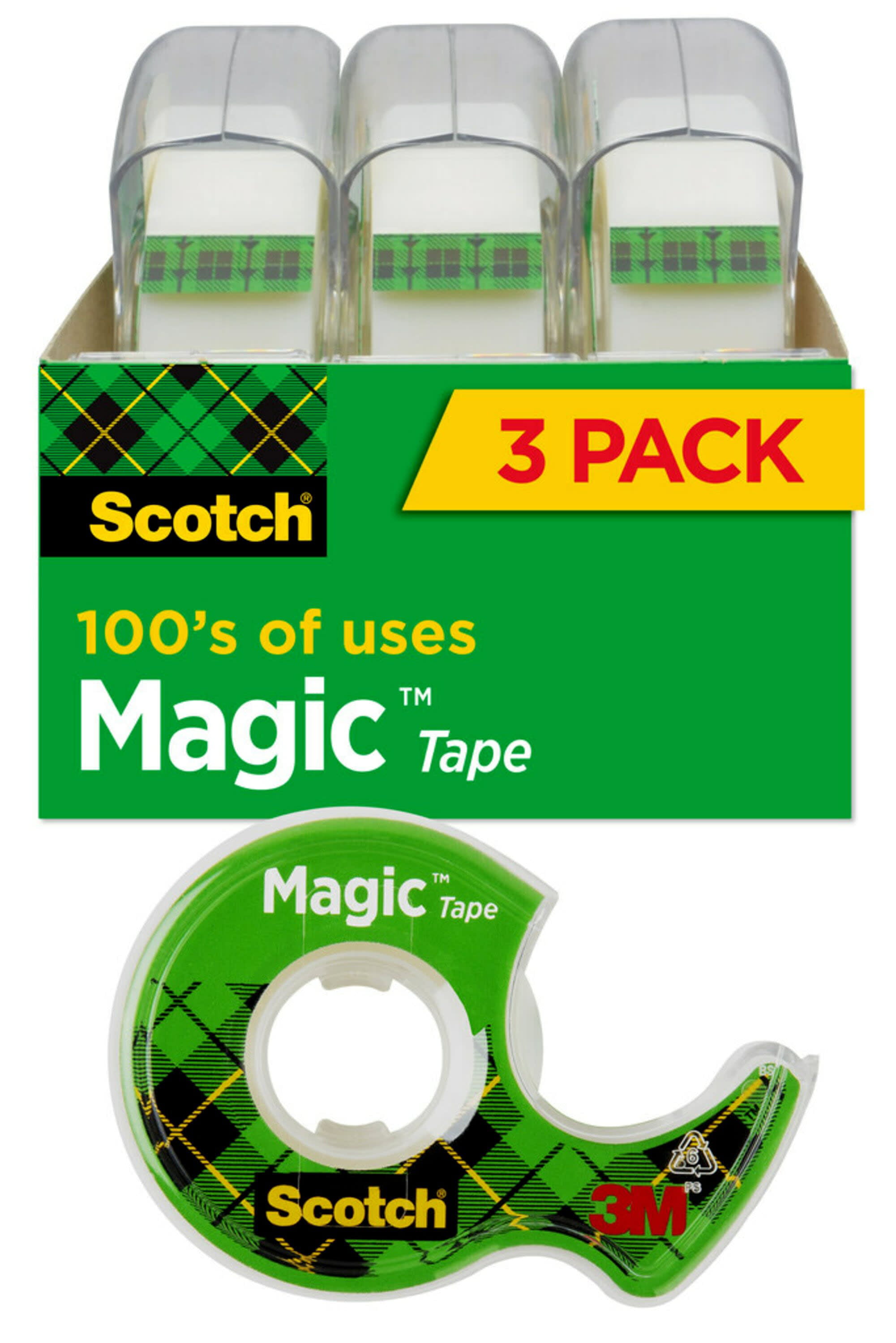 Scotch Magic Tape 3/4" x 2592" 3" Core 2/Pack 8102P3472 