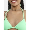 thumbnail image 3 of No Boundaries Women's Crinkle Triangle Bikini Top, Sizes XXS-XXL, 3 of 5