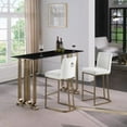 thumbnail image 2 of Bar Stools Set of 2,Counter Height Bar Stools with Backrest and Metal Base, Modern Velvet Fabric Kitchen Stools for Counter Pub Home Kitchen,White, 2 of 7