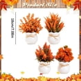 thumbnail image 2 of 4 Pack Fall Fake Plants in Pots, Autumn Bathroom Home Decor,Warm Orange Faux Plants Autumn fall seasonal Accents, for Shelf Windowsill Desk Bathroom Office and Thanksgiving Decor, 2 of 2