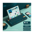 thumbnail image 2 of Teclado inalámbrico Bluetooth con ranura para tarjeta, modo dual, compatible con tabletas, teléfonos Android, portátiles, computadoras de escritorio, color azul, 2 of 6