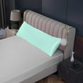 thumbnail image 2 of 2 Piece Body Pillowcase Solid Aqua Blue Body Pillowcase Size 20X54, 100% Egyptian Cotton, 800 Thread Count, Decorative Pillowcases Set, 2 of 5