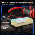 thumbnail image 5 of RSPGame Massage Ergonomic Gaming Chairs for Adults,Pocket Spring Cushion,PU Leather Office Chairs with Lumbar Support and Retractable Footrest,Home and Office Computer Chairs-Red Racing, 5 of 12