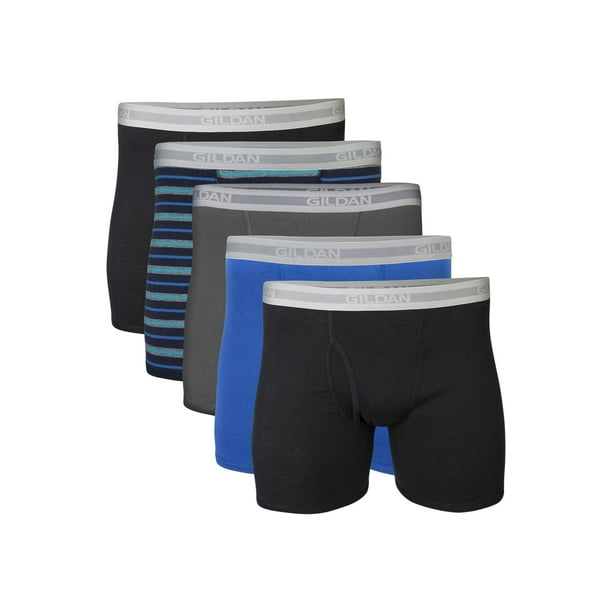 Gildan Gildan Men's Short Leg Boxer Briefs, 5Pack, 3" Inseam