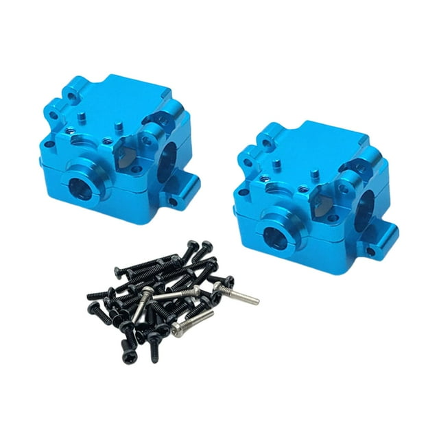 Caja de cambios RC de Metal Hugo procesado con tornillos para Wltoys 1/28 K989 P929 azul