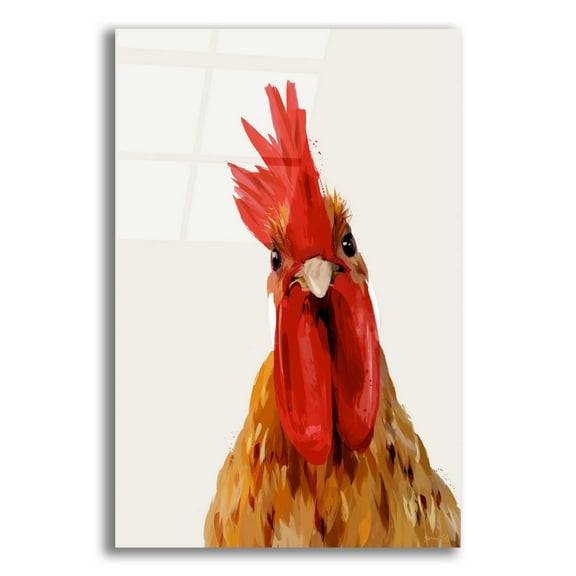 Epic Art 'Chicken or The Egg' by Green Lili, Acrylic Glass Wall Art, 12"x16"
