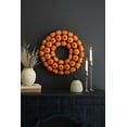 thumbnail image 3 of ORANGE FAUX PUMPKIN WREATH, 3 of 5