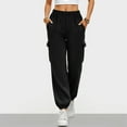 thumbnail image 4 of vigerkar Womens Cargo Sweatpants Oversized Joggers Baggy Athletic Pants with Pockets (Black, XXL), 4 of 7