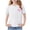 White, variant on Unisex Shell Print Short Sleeve Crew Neck T-Shirt Casual for Ages 1-12