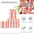 thumbnail image 3 of Sanmadrola Bath Towels Set of 8, 2 Bath Towels 2 Washcloths 4 Hand Towel -700 GSM High Absorbent Quick Dry Pink Bath Sheets for Bathroom,Gym,Hotel, 3 of 7