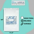 thumbnail image 2 of 5lb Metallocene Ice Bag - 11.5"x18" & (500 Bags) 1.2Mil Printed Ice Bag with Drawstring Closure - Heavy-Duty Plastic Ice Bags - Convenient Bulk Pack for Ice Storage and More, 2 of 7