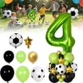 thumbnail image 2 of Meiiso Foil Balloon Number 4 Birthday Party, 40 Inch Green Football Number Balloon Set for Birthday Decorations, 2 of 6
