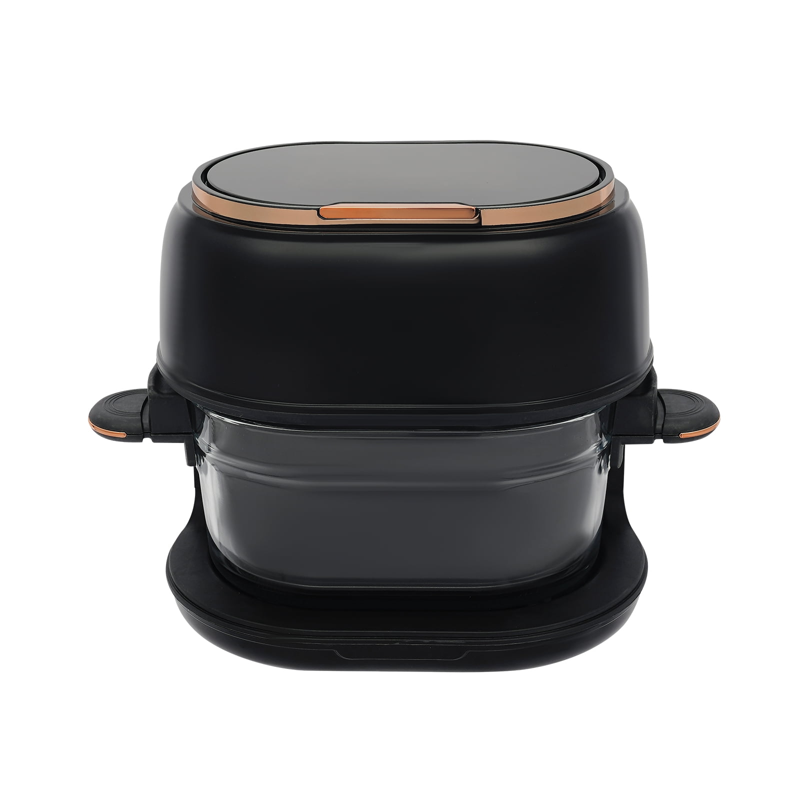 Black Borosilicate Glass 29x22x29cm Multifunctional Air Fryer With Touch Screen 4L American Standard Visual Fryer