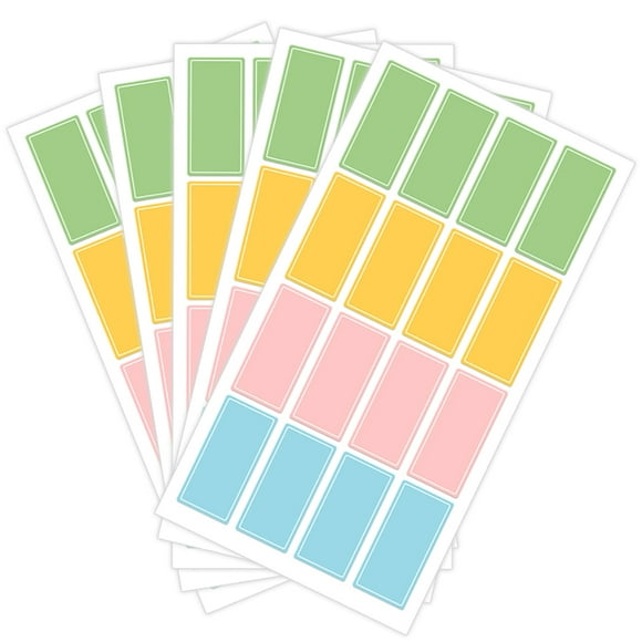 Coofit Label Stickers Waterproof 10 Sheet Self-Adhesive Name Tag Stickers Seal Stickers