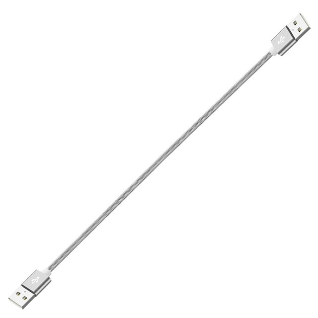 0.5M USB2.0 Male to Male Data Transfer Cord Nylon + Metal Durable for Computers and Devices