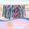 thumbnail image 6 of Beartech 4 Pieces Beach Towel Set,30x60 inches Striped Beach Towels Soft Camping Travel Towels, Lightweight Quick Dry Pool Towels for Beach Shower Towels Swim Towels Absorbent for Adults, 6 of 10