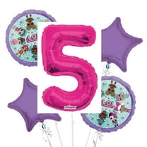DalvayDelights LOL Suprise Balloon Bouquet 5th Birthday 5 pcs - Party Supplies