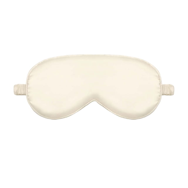 Beige Sleep Mask With Unheated Hair Curling Wand Set Silk Eye Mask And No Heat Hair Styler For Women Morning Routine Styling Kit Beige