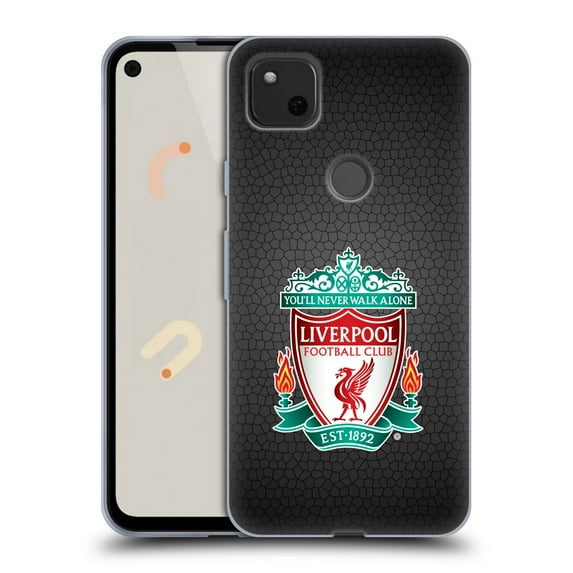 Head Case Designs Officially Licensed Liverpool Football Club Crest 2 Black Pixel 1 Soft Gel Case Compatible with Google Pixel 4a