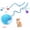 Blue, variant on Interactive Automatic Cat Toy Ball with Chirping, 2 Tails & 2 Speeds - USB Rechargeable，Motion Activated Self Play Toy with Random Movement for Bored Indoor Cats, Kitten & Adult Cat Entertainment