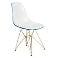 thumbnail image 2 of Cresco Molded 2-Tone Eiffel Side Chair - Vibrant Colors, Lightweight & Ergonomic, Indoor/Outdoor, Stable Wire Base, Protective Floor Pads, 2 of 4