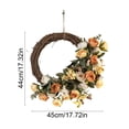 thumbnail image 3 of Festival Decor,17.71In Artificial Rattan Wreath Elegant Visual Effect Sturdy Structure Built-In Hook,Festive Decor for Home Door Wall Window Indoor Outdoor Festive Season Decoration Decors, 3 of 6