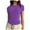Purple, variant on MNCEKFOD Womens Basic T Shirts Slim Fit Short Sleeve Tshirts Round Neck Crop Outing Layered Classic Fit Tee Shirts Army Green L
