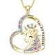 thumbnail image 3 of Exquisito collar de moda amor unicornio cristal unicornio colgante femenino collar animal joyería regalo de aniversario de bodas san valentin collares para mujer, 3 of 4