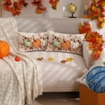 thumbnail image 2 of Fall Pillow Covers 12x20 Inch Fall Thanksgiving Orange White Green Pumpkin Maple Leaf Lumbar Pillow Covers Polyester Fall Decoration for Home Couch, 2 of 6