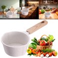 thumbnail image 5 of Yucurem Non-stick Mini Sauce Pan Wooden Handle Milk Pan Butter Melting Pot Kitchen Essentials (White), 5 of 10