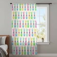 thumbnail image 3 of Easter Bunny Sheer Curtains 108" Extra Long, Colorful Rabbits Love Heart Vintage Country Light Filering Curtains, Privacy Drapes Simi Floor to Veiling Curtain for Living Room Large Window Treatment, 3 of 9