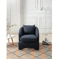 thumbnail image 2 of Modern Barrel Chair Accent Armchair, Primary Living Room Chair, Leisure Chair, Comfty Club Chair Single Sofa, Fabric Reading Side Arm Chair for Bedroom Dorm, Navy, 2 of 7