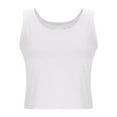 thumbnail image 6 of Tank Tops for Women Sleeveless Round Neck Loose Tank White S, 6 of 6